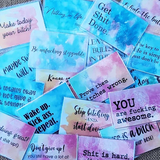 (⏰Christmas Sale!🌲- SAVE 50% OFF)☪Funny Motivation Cards Gift ✡️(1 Set of 20 Sheets)