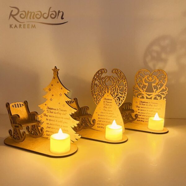 Christmas Candle Memorial Display to Remember Loved Ones .Electronic candles