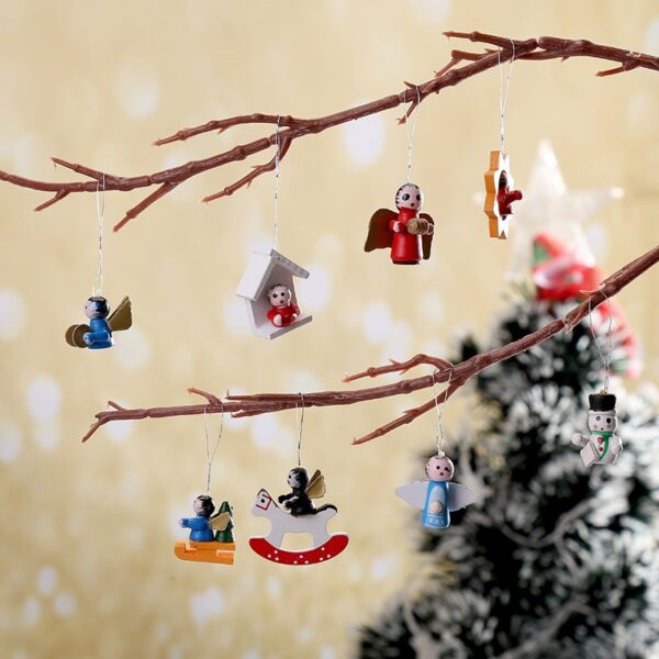 🎅Christmas tree decorations wooden pendants 🎄