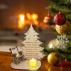 Christmas Candle Memorial Display to Remember Loved Ones .Electronic candles