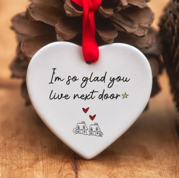BEST CHRISTMAS GIFT HEART HANGING ORNAMENT