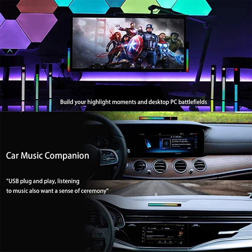 🎵Wireless Sound Activated RGB Light Bar