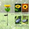 SOLAR SUNFLOWER OUTDOOR GARDEN LIGHT