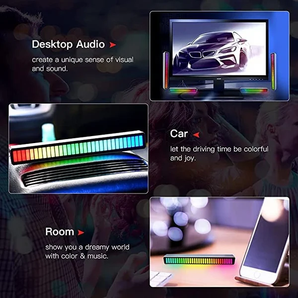 🎵Wireless Sound Activated RGB Light Bar