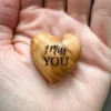 Pocket Hug Wooden Heart Token--Christmas gifts