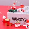 🎅Christmas tree decorations wooden pendants 🎄