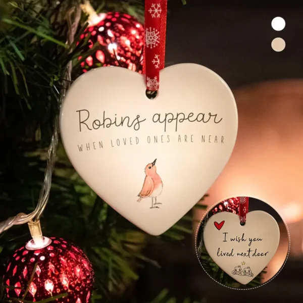 BEST CHRISTMAS GIFT HEART HANGING ORNAMENT