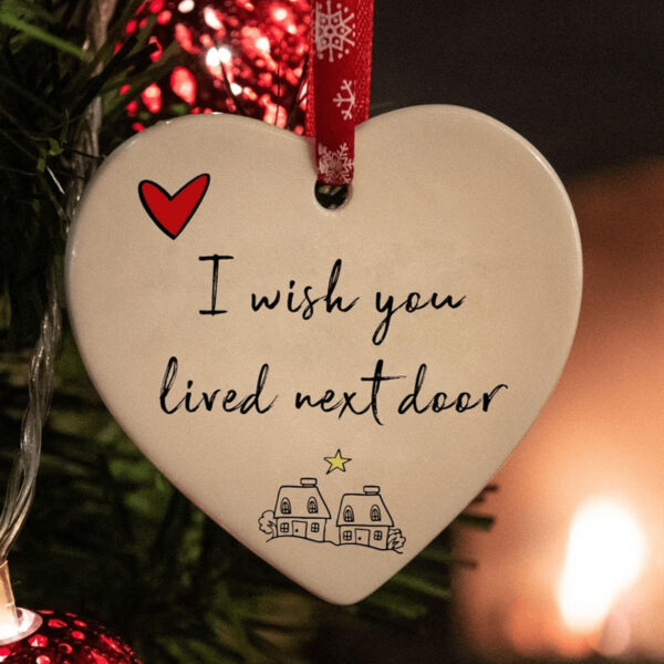 BEST CHRISTMAS GIFT HEART HANGING ORNAMENT