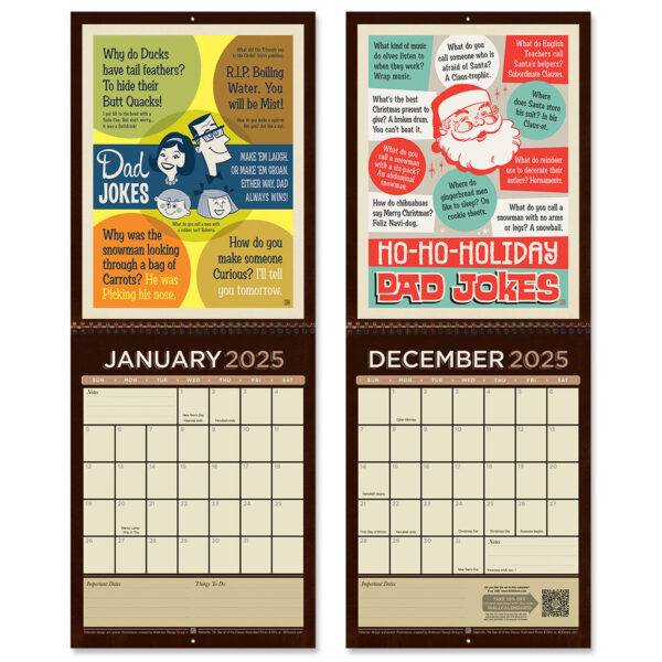 📅2025 Wall Calendar: Dad Jokes