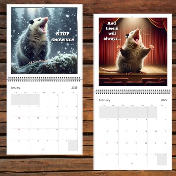🐭2025 Funny Screaming Possums Calendar