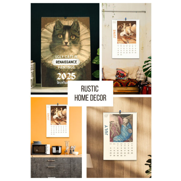 2025 Wall Hanging Calendar. Funny Art Novelty Gift