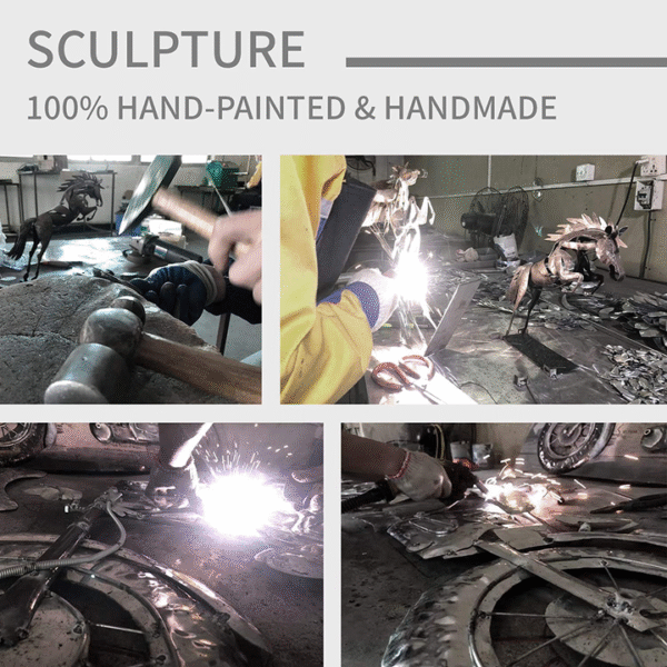 a18e812b05604d5aa044e3947d9be74c 🔥Hot Sale🔥Handmade Metal Horse Sculpture
