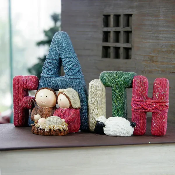 ✝️Handcrafts Family Nativity Statue