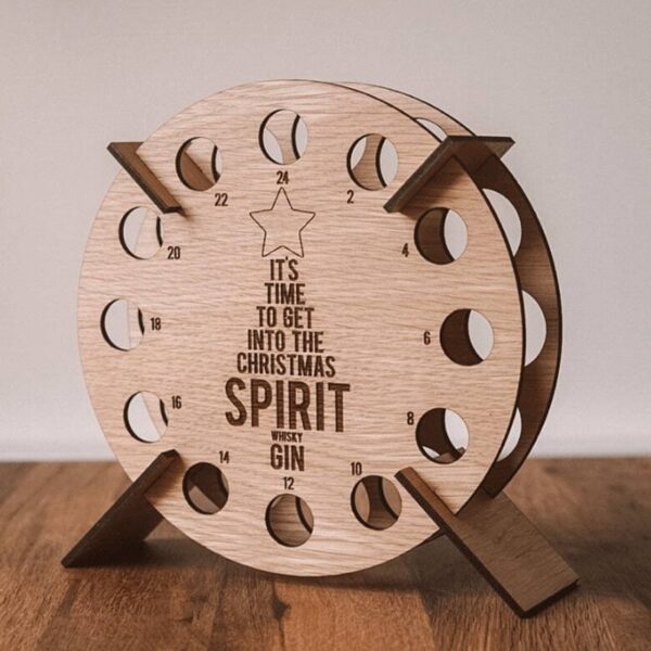 🎄CHRISTMAS Wooden Mini Tree Alcohol Advent Calendar holder