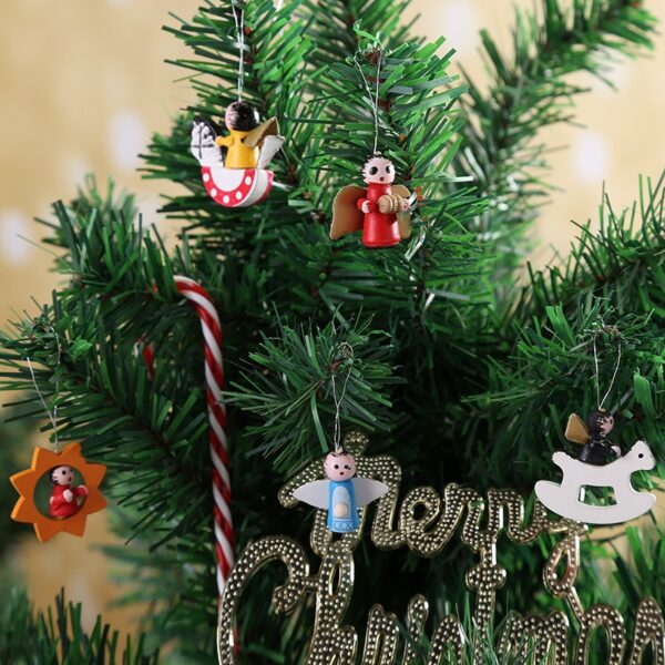 🎅Christmas tree decorations wooden pendants 🎄