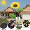 SOLAR SUNFLOWER OUTDOOR GARDEN LIGHT