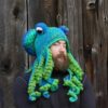 🐙Octopus Pattern Color Block Knitted Hat👒