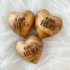 Pocket Hug Wooden Heart Token--Christmas gifts