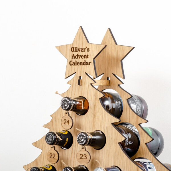 🎄CHRISTMAS Wooden Mini Tree Alcohol Advent Calendar holder