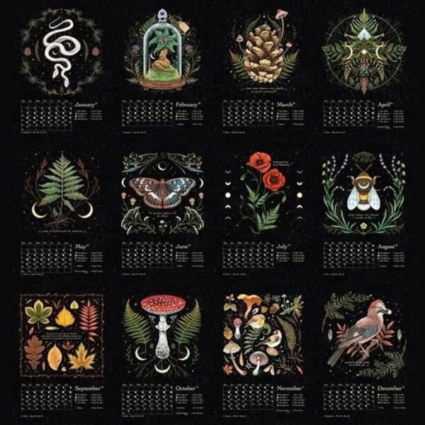🎁Christmas Sale  80% OFF✨2024 Dark Forest Lunar Calendar