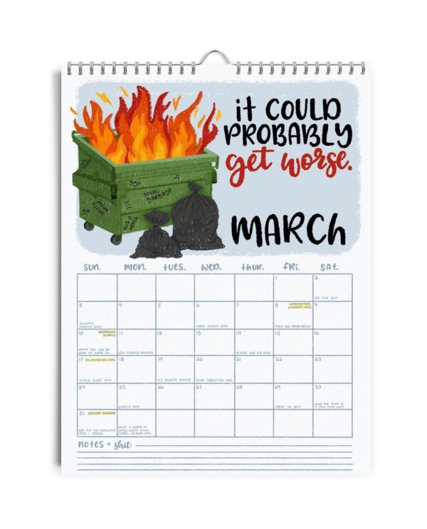 New Version-Hot Air Balloon-HERE WE FUCKING GO AGAIN 2025 CALENDAR