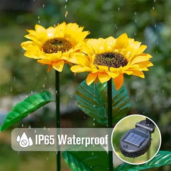 SOLAR SUNFLOWER OUTDOOR GARDEN LIGHT