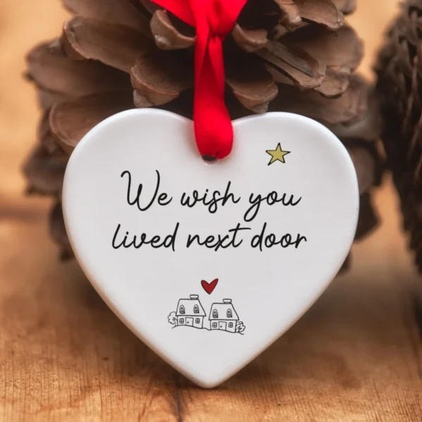 BEST CHRISTMAS GIFT HEART HANGING ORNAMENT